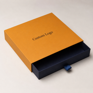 Boîte à tiroir en papier avec logo personnalisé, emballage cadeau coulissant, boîte d'expédition pour bijoux et vêtements - Product Image 2