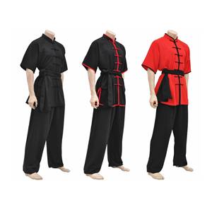 Pantalones Cortos de Kung Fu con Logotipo Frontal Personalizado Impreso por Transferencia de Calor, Elásticos, para Hombre y Mujer, Duraderos, de Secado Rápido, Transpirables, 100% Poliéster - Product Image 3