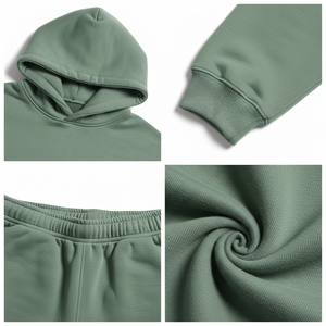 Men Hoodie Tracksuit <b>Set</b> Custom Logo Sweatshirt <b>Jogger</b> <b>Set</b> Casual Streetwear 2 Piece Tracksuit Cotton Fleece <b>Set</b> - Product Image 5