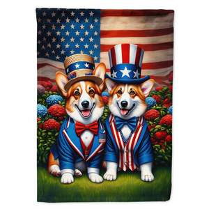 All American Corgi Multicolor Garden Flag Buzón decorativo y Patio Banner para macizos de flores y obras de arte - Product Image 1