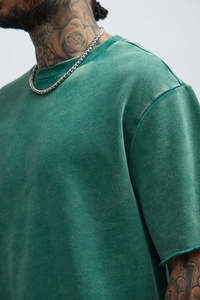 Camiseta Oversize de Algodón 100% para Hombre, Corte Holgado, Hombros Caídos, con Logotipo Personalizado con Impresión Digital, Diseño Transpirable con Cuello Redondo, Venta al Por Mayor - Product Image 3