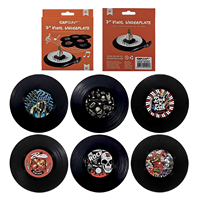 Benutzer definiertes Logo Grafik etikett Moderne 7 'Vinyl-Plattentischmatten 6PCS