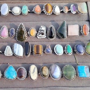 Classic Brass Quartz <b>Crystal</b> Gemstone <b>Ring</b> Unisex Designer Jewelry for Gifts Available at Factory Price - Product Image 2