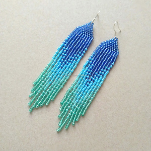 Affordable Glass Seed Beads Tassels <b>Earring</b> Multi Color Different Design Seed Bead Beaded <b>Earrings</b> for Party Wear - Product Image 6