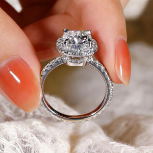 PT950 Platinum <b>Cushion</b> Cut Synthetic Lab Grown Diamond <b>Ring</b> IGI Certified Gold Plated Luxury Jewelry Women Gift <b>Wedding</b> Memorial - Product Image 6