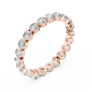 Anillo de Eternidad Grande y Redondo con Diamantes Cultivados en Laboratorio, en Oro Sólido de 10K, 14K o 18K, Unisex, Color E, Regalo de Aniversario - Product Image 6