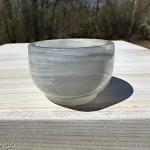 Cuenco de ónix, decoración de piedra natural, accesorio de mármol pulido de alta calidad, centro de mesa de lujo hecho a mano, precio de mayoreo moderno. - Product Image 4