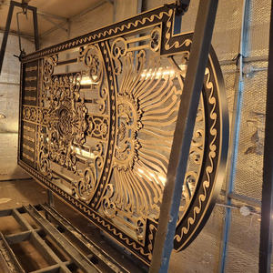 Puerta Batiente de Hierro Forjado Personalizada de Primera Calidad, Diseño Moderno con Recubrimiento en Polvo para Entrada de Villa de Lujo, Jardín y Seguridad Exterior - Product Image 5