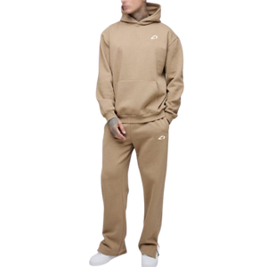 Fabricant de vêtements – Nouveaux sweats à capuche pour hommes, survêtements en molleton de coton, pantalons de survêtement à jambe droite avec logo frontal – Collection Automne Hiver personnalisable - Product Image 1
