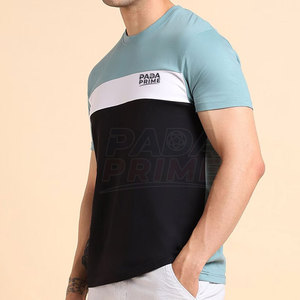 En stock, couleur personnalisée, t-shirt pour homme 100% coton, vente en gros, logo imprimé de haute qualité, respirant, séchage rapide - Product Image 2