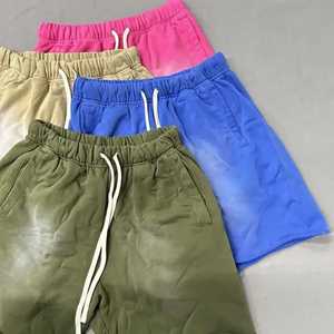 2025 Custom <b>Men's</b> Breathable <b>Drawstring</b> Woven Fashion Streetwear <b>Jeans</b> Shorts Mid Waist Sunfaded Vintage - Product Image 3