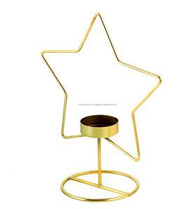 เชิงเทียนสำหรับตกแต่งในเทศกาลคริสต์มาสแท่นวางเทียนสำหรับงานปาร์ตี้ครบรอบรูปดาวห้าแฉกเหล็กทนทานมาก - Product Image 1