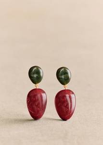 Boucles d'oreilles contemporaines en résine, faites à la main, bijoux botaniques en résine, boucles d'oreilles artistiques en résine époxy, boucles d'oreilles statement, résine florale de jardin - Product Image 3