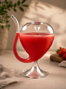 Verres à cocktail modernes faits à la main par des artisans, en cristal transparent avec finition côtelée, capacité de 201 à 300 ml, vaisselle élégante pour les fêtes - Product Image 4