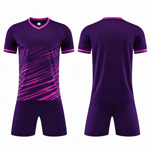 Conjunto de Camiseta de Fútbol Sublimada Transpirable al por Mayor, Cuello en V, Manga Corta, 100% Poliéster, Unisex, Impresión Personalizada, Secado Rápido, para Entrenamiento - Product Image 5