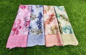 Sari de georgette a la moda con blusa, sari para fiesta, diseño floral, proveedor mayorista de sari para exportación - Product Image 6