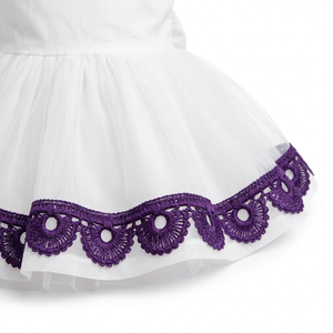 Encaje Guipur Floral Violeta de 10 mm, Ribete de Encaje GPO Personalizable, Suministro de Fábrica, Embalaje de 20 Metros para Lazos para el Cabello, Ropa Infantil, Envoltura de Regalos - Product Image 4