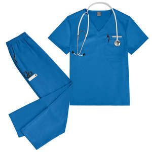 Tenues médicales professionnelles pour hommes et femmes, 100% coton, manches courtes, blanches, uniformes de travail pour médecins, uniformes médicaux, uniformes d'hôpital - Product Image 3