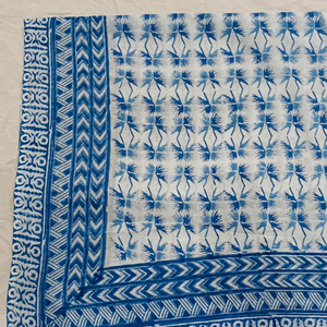 Handcrafted High-Grade Block-Printed Cotton <b>Sarong</b> Summer Beach Cover-Up Dupatta Wrap Soft Breathable Scarf Gift Unisex - Product Image 1