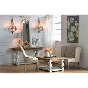 Tavolino da Caffè in Legno Stile Country Francese, Rettangolare 119,4 cm x 70,1 cm x 50,8 cm - Product Image 1