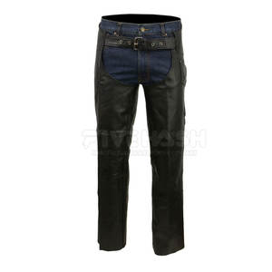 Reasonable Price Customized Logo Design Men Leather <b>Chaps</b> Outdoor Use Solid Color Washed Men Leather <b>Chaps</b> - Product Image 5
