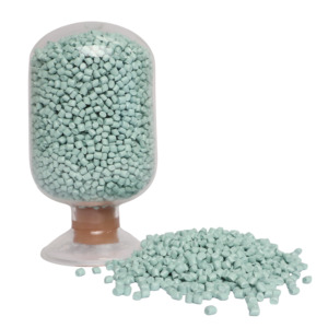 Granulés de LLDPE recyclé PCR, origine Corée, vert menthe clair, autres fluides fluorés - Product Image 1