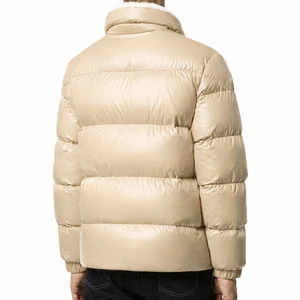Oem Custom Blank Gray <b>Waterproof</b> Zipper Bubble <b>Jacket</b> Durable Down <b>Padded</b> Bubble Puffer <b>Jacket</b> For Men - Product Image 6
