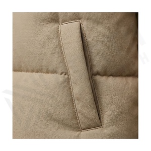 Hooded Quilted Waterproof <b>Bubble</b> Jacket Black Full Sleeve Winter Windproof Cotton Shell Knitted Fabric Polyester Filling Stand - Product Image 5
