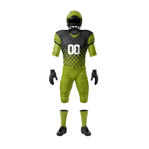 <b>Light</b> Weight Breathable Short Sleeve Custom American Football Uniform Plus Size High Quality Plain Color Mesh Fabric Sublimated - Product Image 6