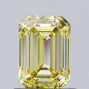 Magnifique diamant jaune taille émeraude de 5 carats, rare, de couleur fantaisie, taille étagée, diamant non monté pour un chef-d'œuvre de joaillerie de luxe sur mesure - Product Image 1