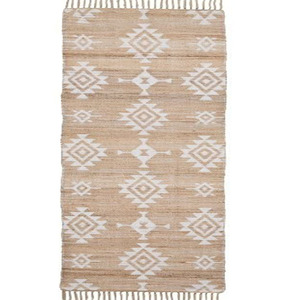 Tapis de sol de maison moderne en fibre naturelle de luxe Tapis de jute tissé à la main écologique avec poils hauts pour salon chambre à coucher Coton doux - Product Image 6
