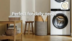 Customised Handwoven Natural Material <b>Foldable</b> Round 95L Clothes Hamper Gift <b>Basket</b> Toys Organizer Cotton Rope Laundry <b>Baskets</b> - Product Image 3