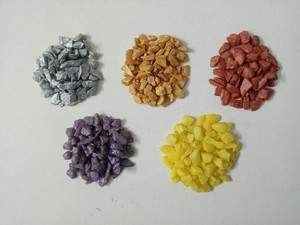 ART DE LA RÉSINE Meilleur produit d'agrégat et de copeaux de couleur violette Revêtement métallique Gravier et pierre concassée - Product Image 5