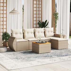 Conjunto de Sofás de Jardín Color Beige - Product Image 1