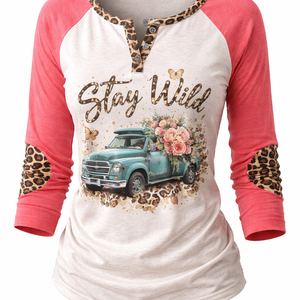 Wholesale Custom 3/4 Sleeve Jersey Shirts for Women - OEM Manufacturer Direct Custom Designs - Product Image 4