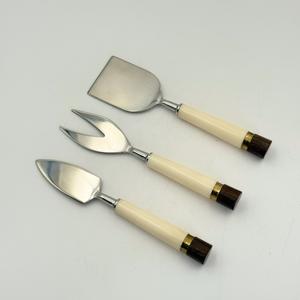 Ensemble à fromage vintage de qualité en acier inoxydable avec manche en résine, couteaux à fromage, décoration de table de cuisine, outils de découpe de beurre et de pizza - Product Image 3