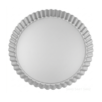 ATLAS STAR Moule à tarte en aluminium anodisé argenté, fond amovible, 7 pouces, pour tartes, quiches, avec bords cannelés