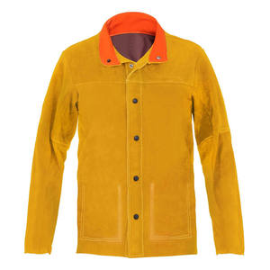Veste de sécurité pour soudeur personnalisée en gros, veste de soudeur en cuir de haute qualité, vêtements de travail de sécurité - Product Image 1