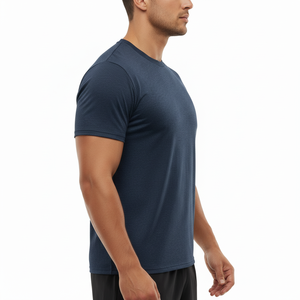 T-shirt à manches courtes en jersey respirant grande taille, style streetwear, jersey de sport, jersey en coton délavé à l'acide - Product Image 3