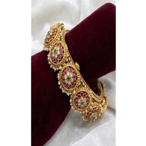 Beautiful Premium Quality Trendy Brass Gold Plated <b>Bangle</b> Bracelets <b>Set</b> for Women Wedding & Party Gift Wear Jewelry Collection - Product Image 1
