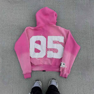 Sudadera con Capucha para Hombre, Estilo Desgastado, con Bordado en Relieve, Algodón Cepillado, Diseño Desgastado, Logotipo Bordado, Impresión Digital - Product Image 4