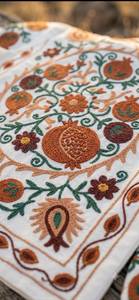 Floral Embroidered Cotton <b>Jacket</b> With <b>Mandarin</b> <b>Collar</b> Full Sleeve Prairie Chic Spring Women's <b>Jacket</b> - Product Image 2