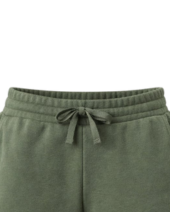 Custom Olive Green Women Sweat Shorts Cotton Fleece Elastic Waist <b>Drawstring</b> Gym Casual Summer Shorts OEM Manufacturer Supplier - Product Image 5