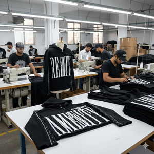 Sudaderas con capucha cortas con cremallera, personalizadas, con bordado desgastado y pedrería, del mejor material, las más vendidas, unisex - Product Image 3