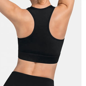 Soutien-gorge de sport noir à fermeture éclair avant, haute performance, pour femmes, course à pied, yoga, fitness, entraînement, dernier design, soutien-gorge de fitness haut de gamme - Product Image 3