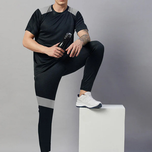 Conjunto Deportivo para Hombre, Estilo Urbano, Manga Corta, Diseño Personalizado, Algodón Grueso, Traje Deportivo de Verano para Hombre - Product Image 3
