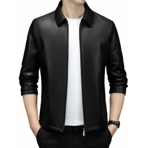Chaquetas de Motocicleta de Piel de Oveja y Cuero PU para Hombre, Personalizadas, de Alta Calidad, Modernas, Transpirables, Estampadas, Acabadas, al por Mayor - Product Image 1