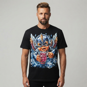 Camiseta personalizada 100% algodón jersey con estampado gráfico, nueva camiseta de manga corta estilo vintage a la moda para unisex, cómoda para el verano. - Product Image 1