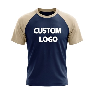 T-shirt décontracté en coton épais à manches courtes raglan pour homme, personnalisable avec logo, t-shirt classique uni décontracté pour homme et femme - Product Image 1