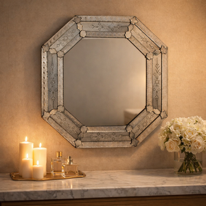 Espejo de Pared de Estilo Veneciano Antiguo |   Espejo Decorativo Barroco de Lujo |   Espejo Decorativo de Vidrio Vintage |   Espejo Decorativo para Interiores del Hogar - Product Image 2